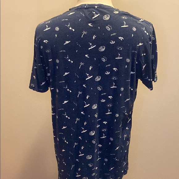 Playful Blue and White Musical Note Short Sleeve Tee - Picture 5 of 5